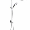 Bayswater Traditional Grand Rigid Riser Shower Kit - Black & Chrome