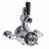 Bayswater Traditional Twin Exposed Shower Valve - Black & Chrome