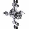 Bayswater Traditional Triple Exposed Shower Valve - Black & Chrome