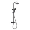 Kate Matt Black Round Dual Head Shower