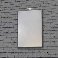 Metro 60 Framed Mirror 600 X 800mm - Polished Frame - Origins Living -Lumibath Shop BR 8060 1135 S metro mirror polished frame with light lifestyle
