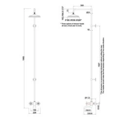 Burlington Tay Traditional Wall Mounted Bath Shower Mixer Tap Rigid Riser - Fixed Head - BT2WS 11 Burlington Tay Traditional Wall Mounted Bath Shower Mixer Tap Rigid Riser - Fixed Head - BT2WS -Lumibath Shop BT2WS V16 17 60 LD