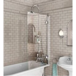 Burlington Hampton - Traditional Freestanding Shower Bath - 1700mm - Right Hand -Lumibath Shop BURLINGTON HAMPTON SHOWERBATH SCREEN 1