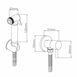 Douche Spray Kit (Manual) - BW001 - Nuie -Lumibath Shop BW001 spec