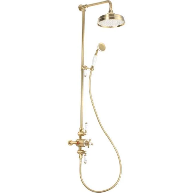 Bali Thermostatic Shower Kit - Brushed Brass 1 Bali Thermostatic Shower Kit - Brushed Brass