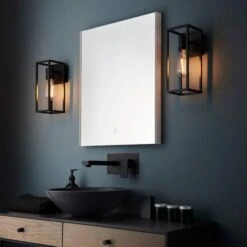 Barbary Wall Light - Matt Black -Lumibath Shop Barbary Wall Light Lifestyle7