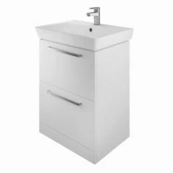 The White Space Floor Standing Vanity Unit - 600mm White