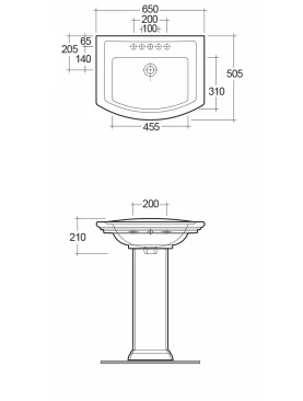 Washington Wash Basin 650 - RAK Ceramics 2 Washington Wash Basin 650 - RAK Ceramics - Image 2