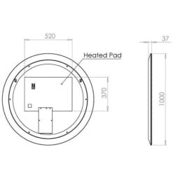HIB Bellus 100 Round LED Bathroom Mirror -Lumibath Shop Bellus 100 Sizes