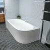 Beaufort Biscay 1700 X 800 Double Ended J Shaped Bath - Left Hand