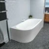 Beaufort Biscay 1700 X 750 Double Ended J Shaped Bath - Right Hand