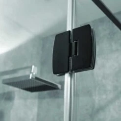 Aquadart 1100mm Wetroom 10 Shower Screen -Lumibath Shop Black Bracket 6