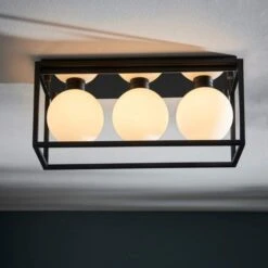 Buff Ceiling Light - Matt Black -Lumibath Shop Buff Ceiling Light Lifestyle4