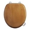 Burlington Golden Oak Real Wood Traditional Toilet Seat