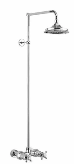 Burlington Eden Exposed Traditional Thermostatic Shower With Fixed Head - BEF1S