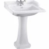 Burlington Classic 65cm Square Basin & Pedestal