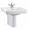 Burlington Contemporary 58cm Basin & Semi Pedestal