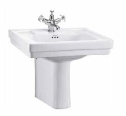 Burlington Contemporary 58cm Basin & Semi Pedestal