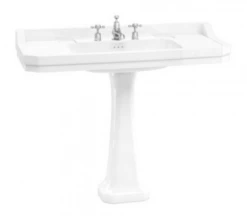 Burlington Edwardian 120cm Basin & Classic Pedestal -Lumibath Shop Burlington Edwardian 120cm Basin and Classic Pedestal 3TH
