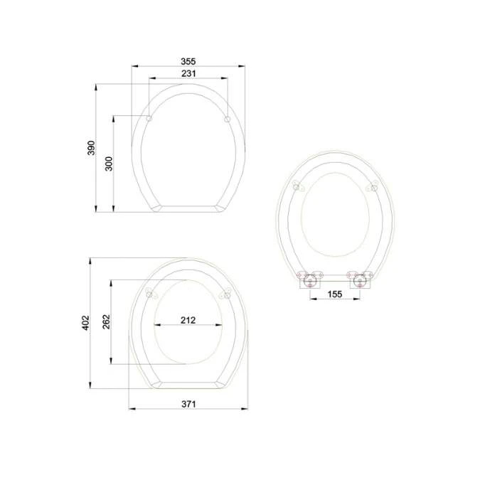 Burlington Golden Oak Real Wood Traditional Toilet Seat 2 Burlington Golden Oak Real Wood Traditional Toilet Seat - Image 2