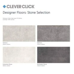 Clever Click Plus Florentine Flooring 1.49m2 Per Pack -Lumibath Shop Clever Click Stone Selection 1