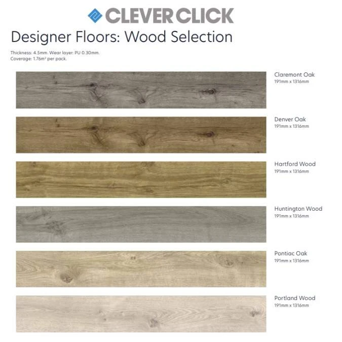 Clever Click Claremont Oak Flooring 1.76m2 Per Pack 3 Clever Click Claremont Oak Flooring 1.76m2 Per Pack - Image 3