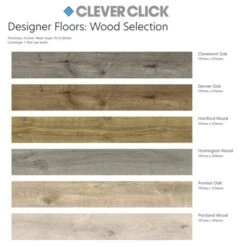 Clever Click Plus White Oak Flooring 1.76m2 Per Pack -Lumibath Shop Clever Click Wood Selection