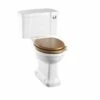 Burlington Regal Close Coupled WC & White Ceramic Cistern With Chrome Push Button P12 C2