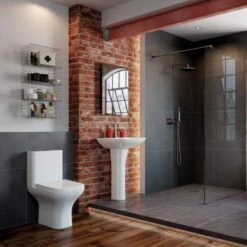 Crest Close Coupled Open Back WC & Wrapover Soft Close Seat -Lumibath Shop Crest CCWC Wrapover Seat Lifesttyle 2