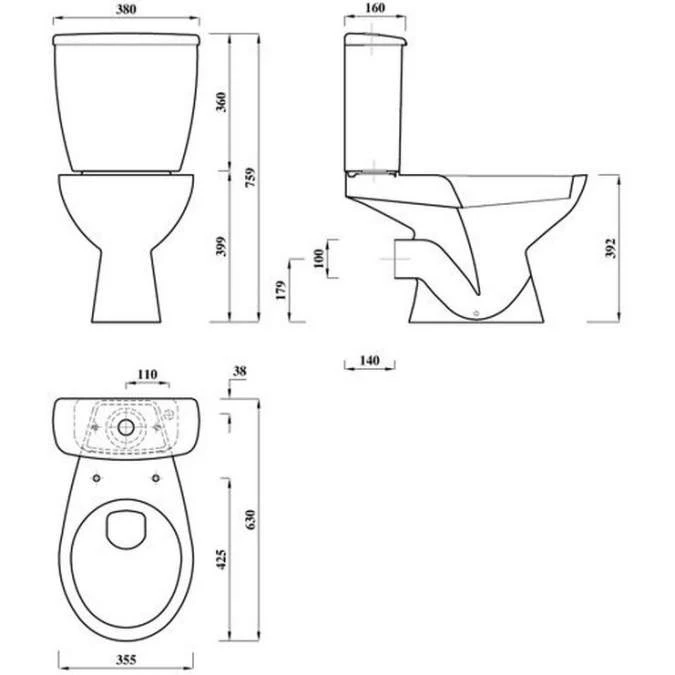 InABox 4 Piece Toilet & Basin Set 4 InABox 4 Piece Toilet & Basin Set - Image 4