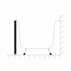 Abacus Elements Standard Tileable Bath End Panel - 800mm -Lumibath Shop EMBP 05 0015 TECH rd