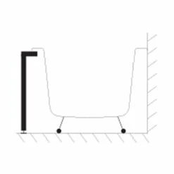 Abacus Elements Tileable Bath End Panels With Lip - Right Hand -Lumibath Shop EMBP 10 0015 TECH rd