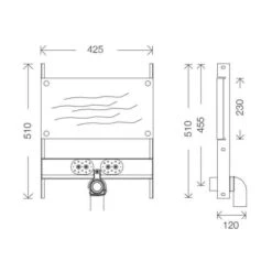 ABACUS Easi Plan In Wall Basin Fixing Frame -Lumibath Shop EPBA 10 0005 TECH rd 1