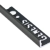 Genesis 12mm Black Aluminium Straight Edge Tile Trim Regular 2.5m