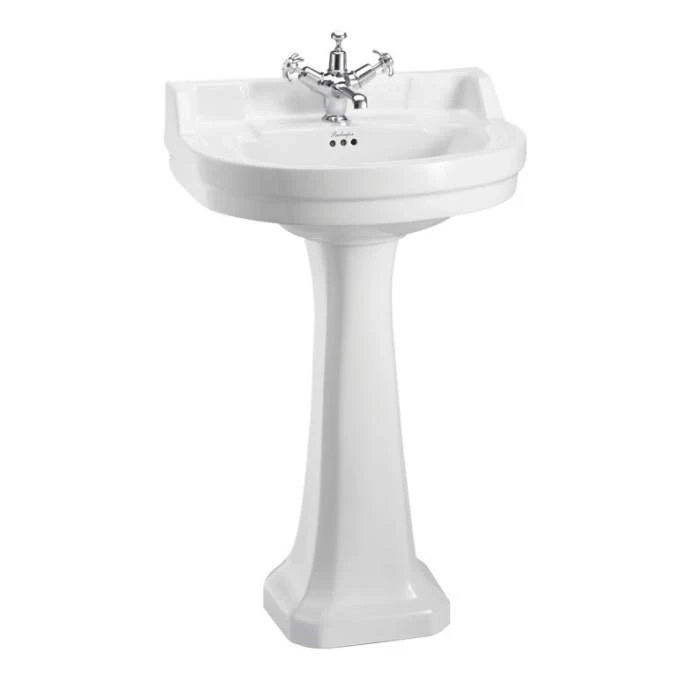 Burlington Edwardian Round 56cm Basin & Classic Pedestal 1 Burlington Edwardian Round 56cm Basin & Classic Pedestal