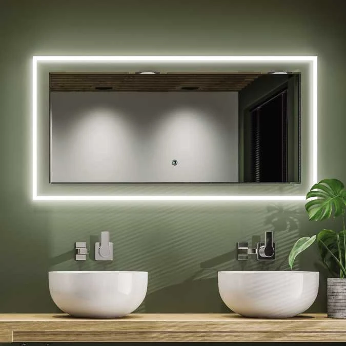 HIB Element 120 LED Ambient Mirror , 600 X 1200 1 HIB Element 120 LED Ambient Mirror , 600 X 1200