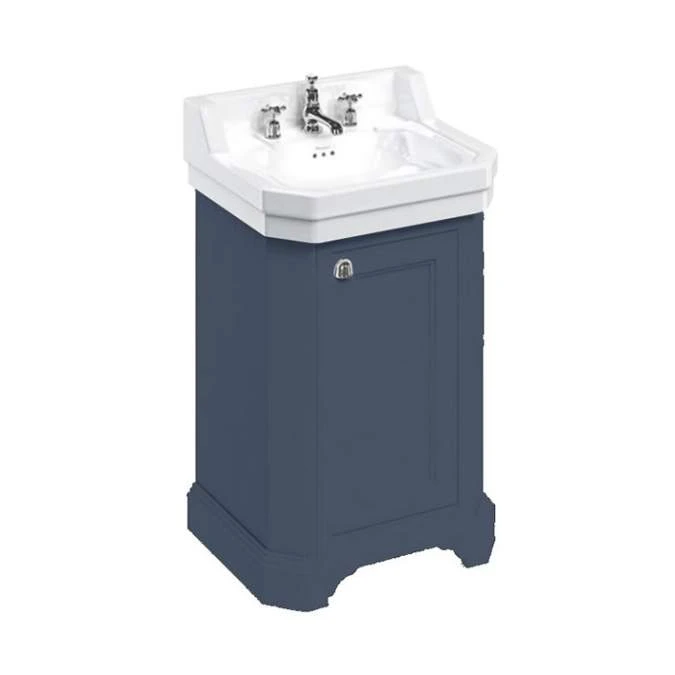 Burlington Blue 56cm Vanity Unit With One Door & Edwardian Basin 1 Burlington Blue 56cm Vanity Unit With One Door & Edwardian Basin