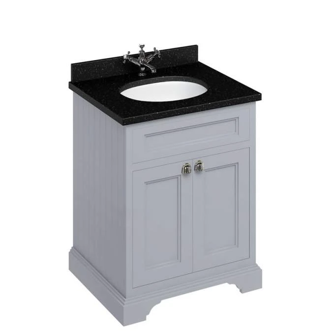 Burlington 65cm Grey 2 Door Vanity Unit With Optional Basin 6 Burlington 65cm Grey 2 Door Vanity Unit With Optional Basin - Image 6