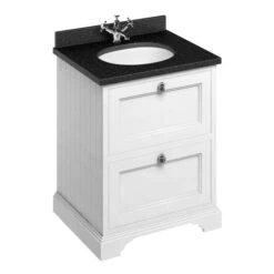 Burlington 65cm Matt White 2 Door Vanity Unit With Optional Basin 15 Burlington 65cm Matt White 2 Door Vanity Unit With Optional Basin -Lumibath Shop FF9W black
