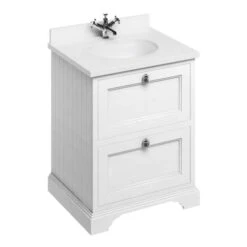 Burlington 65cm Matt White 2 Door Vanity Unit With Optional Basin 13 Burlington 65cm Matt White 2 Door Vanity Unit With Optional Basin -Lumibath Shop FF9W white