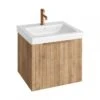 Abacus S3 Linea Concepts Wall Hung Vanity Unit Pack 600mm - Halifax Oak