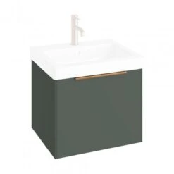 Abacus S3 Concepts Wall Hung Vanity Unit 550mm - Matt Sage Green