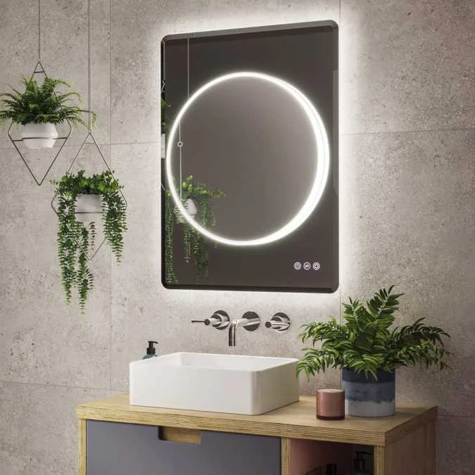 HIB Frontier 60 LED Bathroom Mirror 600mm 2 HIB Frontier 60 LED Bathroom Mirror 600mm - Image 2
