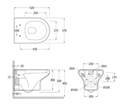 RAK Compact Wall Hung Pan & Seat -Lumibath Shop Frontline Compact Wall Hung WC Specification
