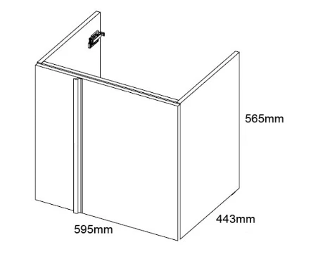 Royo Onix 1200mm 2 Drawer, 2 Door Wall Unit With Double Ceramic Basins In Gloss White - Image 2