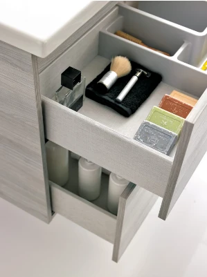 Royo Onix 1200mm 2 Drawer, 2 Door Wall Unit With Double Ceramic Basins In Gloss White - Image 7