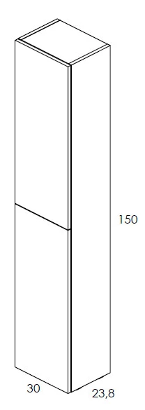 Royo Vida 300mm Gloss White Tall Wall Unit 3 Royo Vida 300mm Gloss White Tall Wall Unit - Image 3