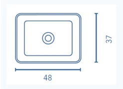 Royo Vida 800mm Gloss White 2-Drawer Wall Unit -Lumibath Shop Frontline Self Square Countertop Basin FO5076 Specification 1 4