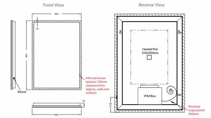 HIB Globe 90 LED Ambient Mirror 2 HIB Globe 90 LED Ambient Mirror - Image 2