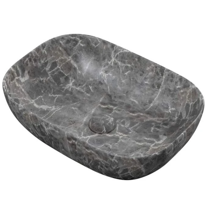 Otis Ceramic Washbowl 460 X 330mm - Grey Marble Effect 1 Otis Ceramic Washbowl 460 X 330mm - Grey Marble Effect